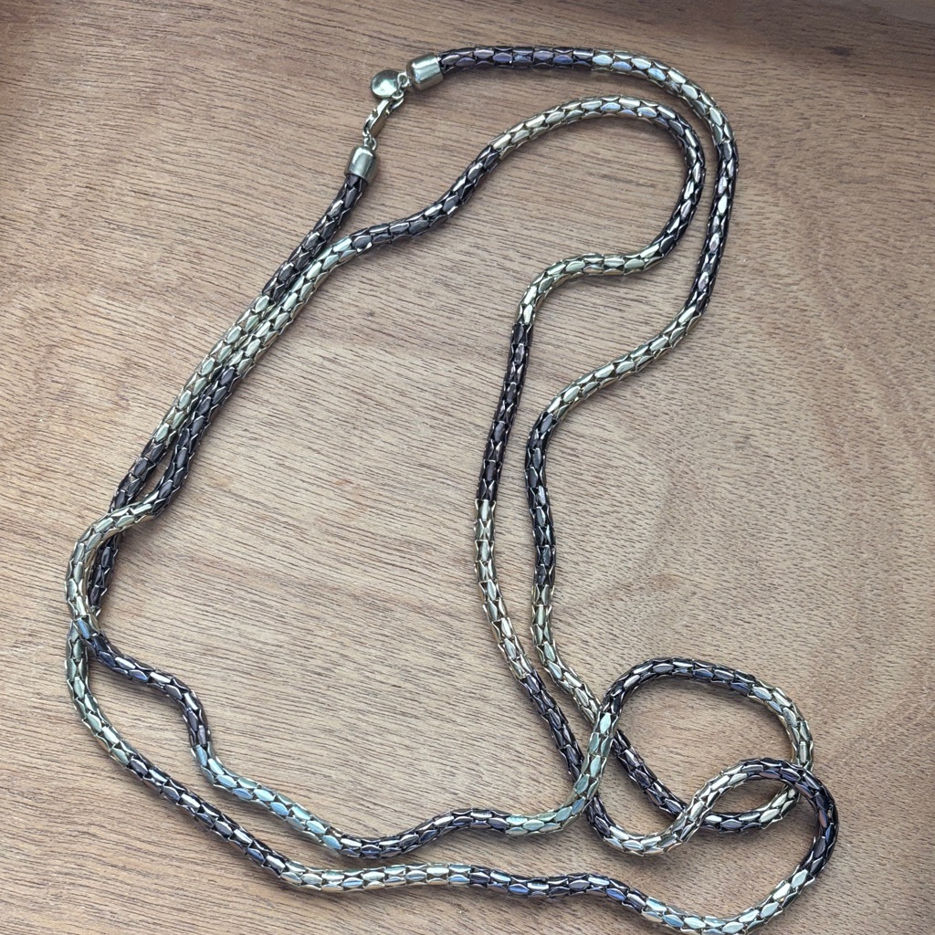 Alfani Elegant 60” Woven Tricolor Chain Necklace